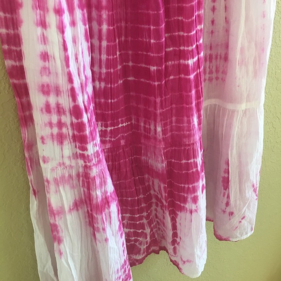 Michael Kors Women's Pink and White Tie Dye Pool Side Maxi Skirt - Picture 4 of 8
